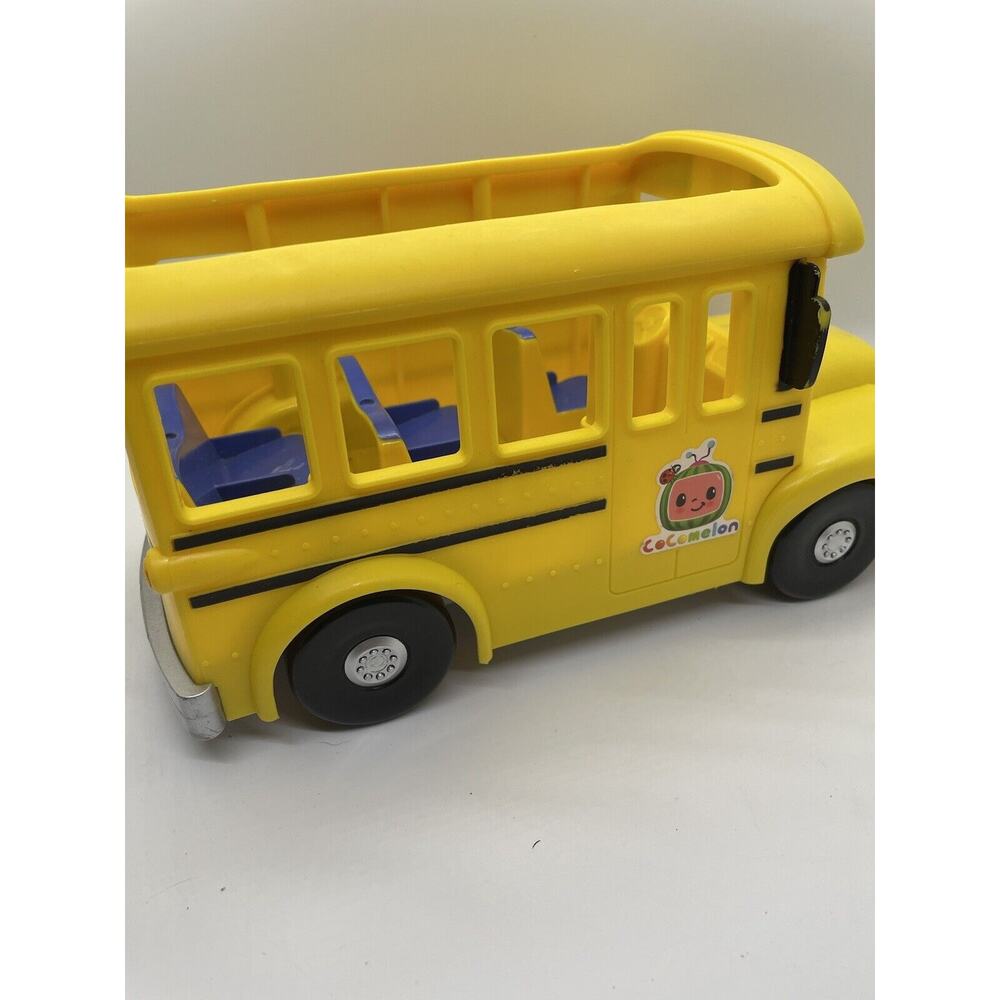 Cocomelon Musical Yellow School Bus, Plays Wheels On The Bus Kids Toddler Toy